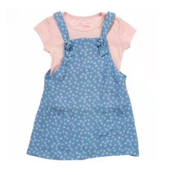 Colette Lilly Other - NWT Colette Lilly- Toddler Girl 2pc. Knit Top & Floral Jumper, size 3T